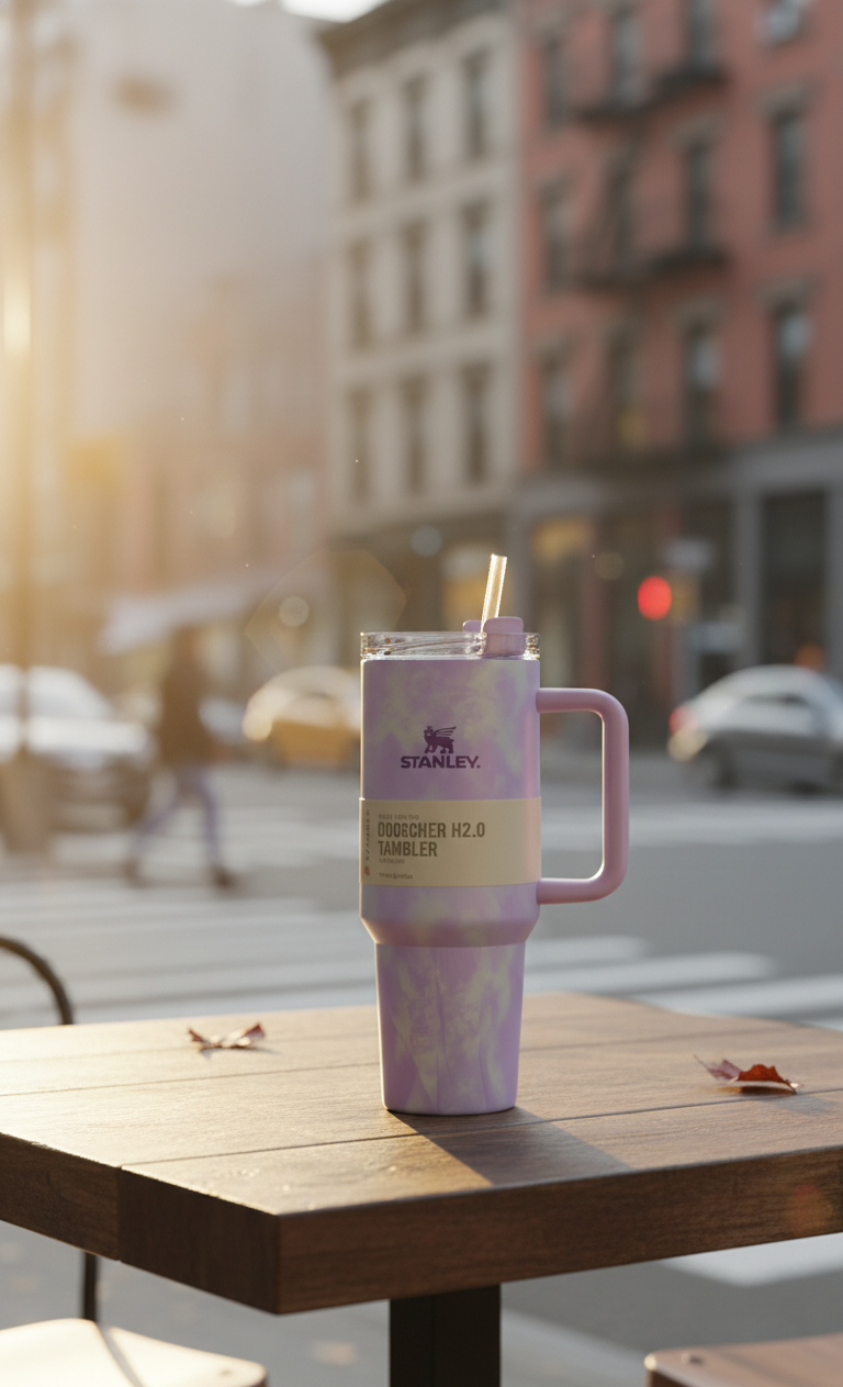 Stanley Style Stainless Steel Insulated Tumbler with Straw — 40oz, Double Wall Vacuum, Hot & Cold Travel Mug