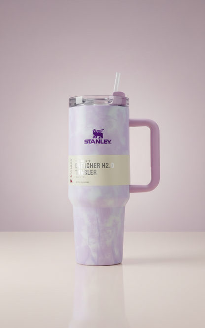 Stanley Style Stainless Steel Insulated Tumbler with Straw — 40oz, Double Wall Vacuum, Hot & Cold Travel Mug