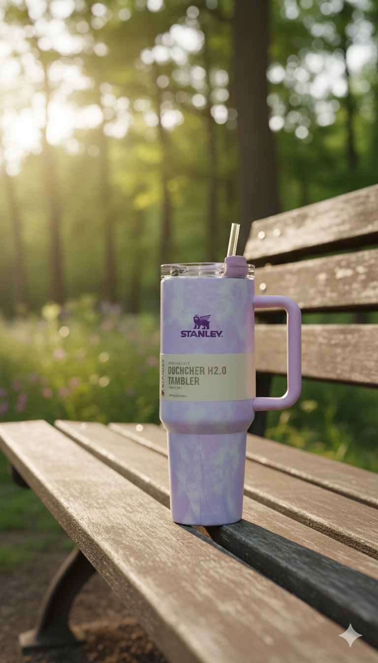 Blush Pink Printed Quencher | 40oz Insulated Stanley-Style Tumbler