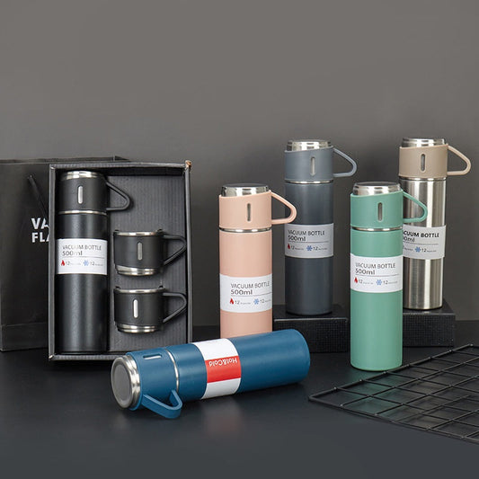 Thermo Vacuum Flask Set – Keeps Drinks Hot & Cold for 12 Hours
