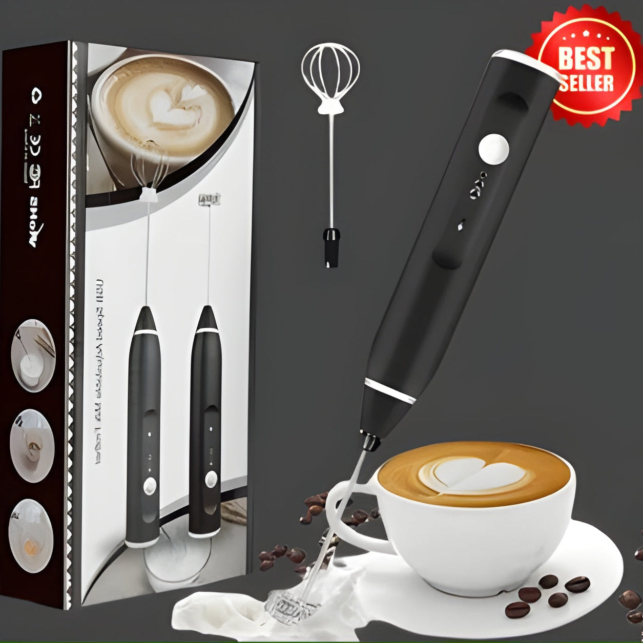 3-in-1 Rechargeable Coffee Beater | Whisk, Frother & Mixer in One