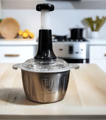 Manual Food Chopper – 2L Stainless Steel Bowl with 4 Sharp Blades